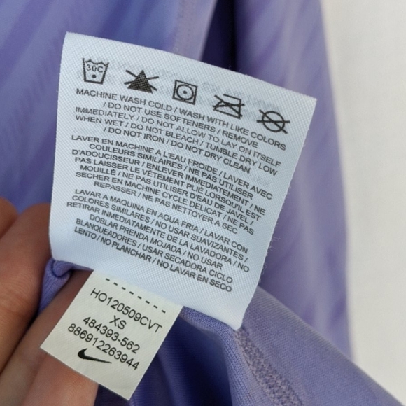 Nike Dri-Fit Purple Long sleeve top, sz: XS - Picture 8 of 9